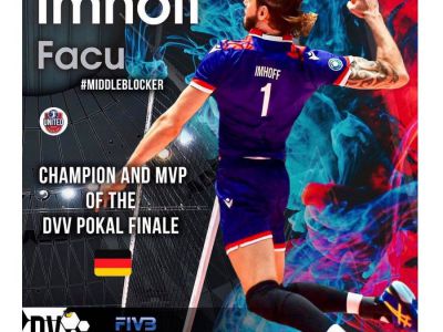 Facundo Imhoff campeón con el United Frankfurt Volleys de Alemania