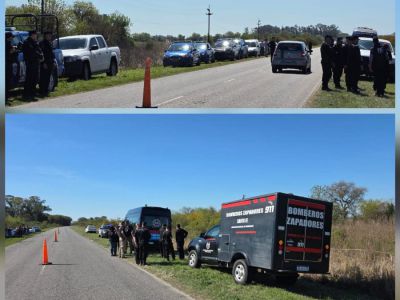 Rastrillajes y hallazgo de un cadáver en Las Colonias