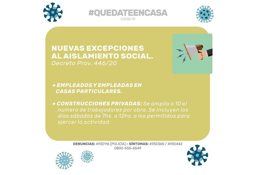 Nuevas excepciones al Aislamiento Social