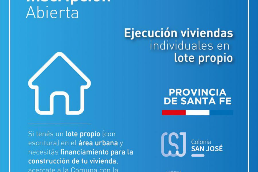 Plan de viviendas Lote propio - Colonia San José