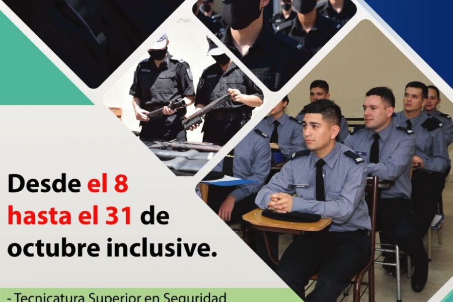 Afiche Inscripción abierta 2022 y 2023 - Policía de Santa Fe
