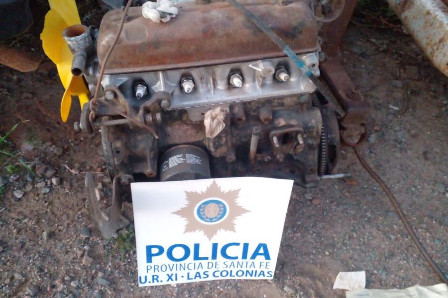Motor recuperado en Pujato Norte - Foto URXI