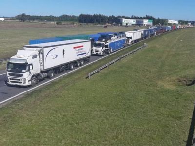 Propietarios de camiones en plena movilización