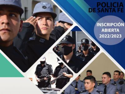 Inscripciones abiertas 2022 y 2023 a la Policía de Santa Fe