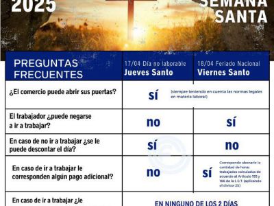 Preguntas frecuentes en Semana Santa de empleados y empleadores