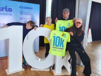 Ana y Pablo González en la maratón internacional de La Bandera