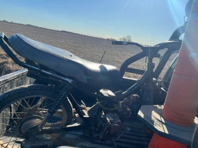 Secuestro de moto vehículo en zona rural