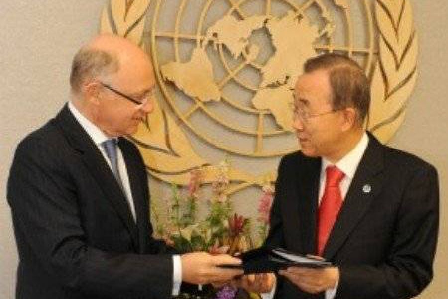 Timerman y Ban Ki Moon - Foto Presidencia de la Nacion