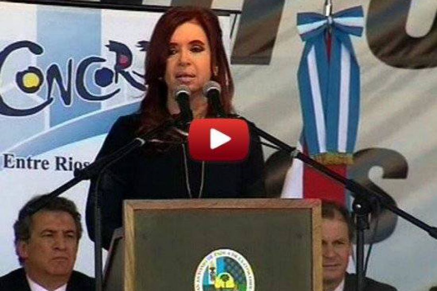 CFK en Entre Rios - Video Telam