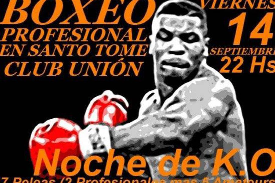 Afiche Boxeo en Santo Tome