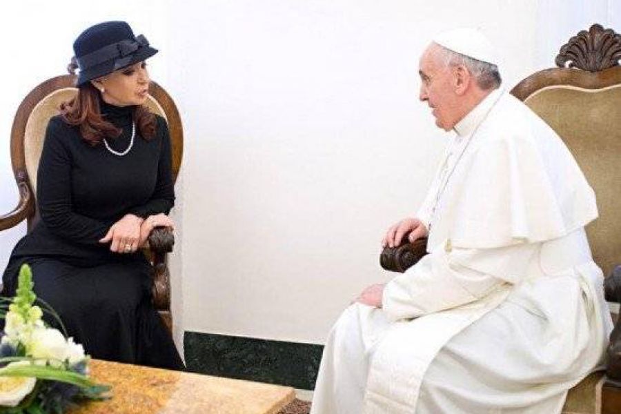 CFK con el Papa Francisco - Foto Telam