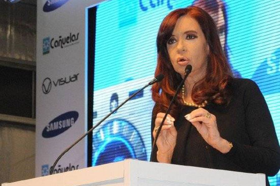 CFK en Samsung - Foto Presidencia