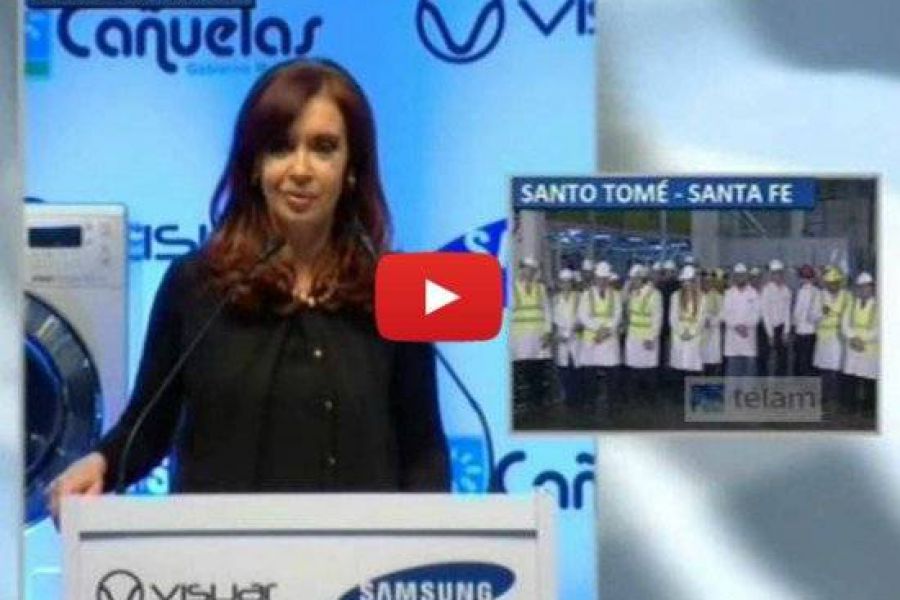 CFK en Samsung - Video Telam