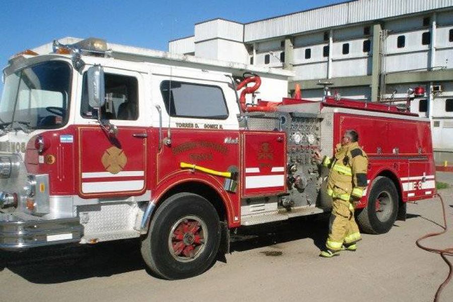 Simulacro de Bomberos Voluntarios - Foto FM Spacio