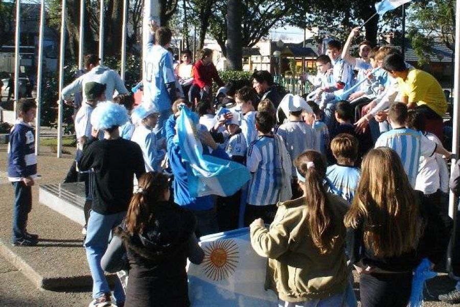 Festejos Argentina vs Suiza . Foto FM Spacio