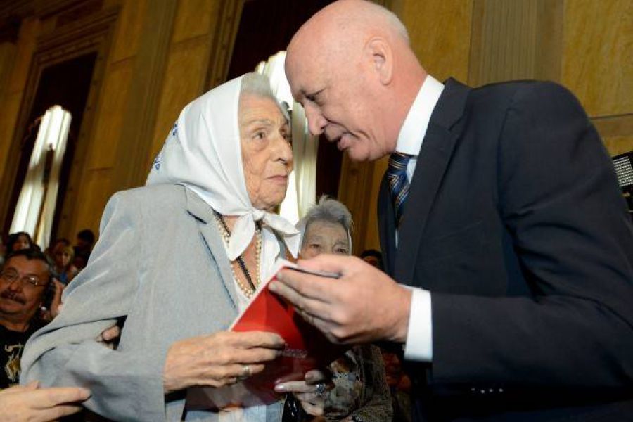 Bonfatti en acto por la Memoria - Foto Prensa GSF