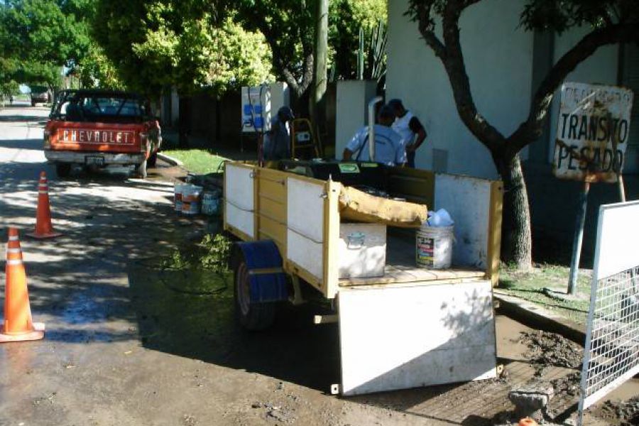 Trabajos Cooperativa de Agua Potable - Foto FM Spacio