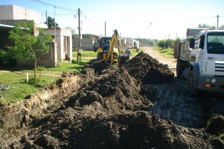 Entubado en calle Rivadavia - Foto FM Spacio