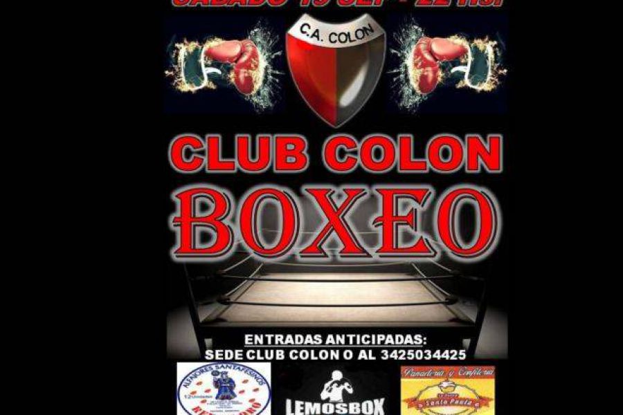 Afiche Boxeo Club Atletico Colon de Santa Fe