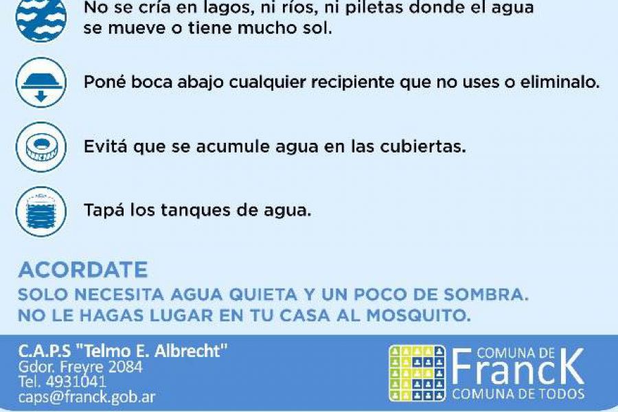 Afiche dengue - Imagen Comuna de Franck