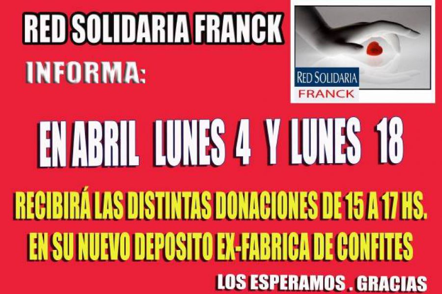 Donaciones - Red Solidaria Franck