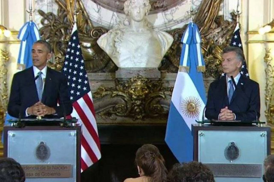 Obama y Macri en conferencia - Foto Telam
