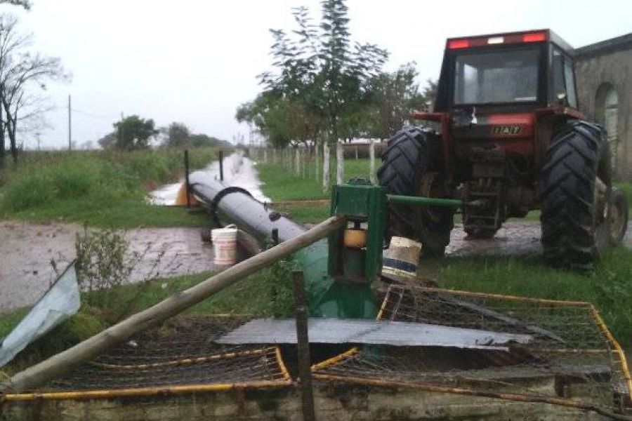 Anegamiento por lluvia en Las Tunas - Foto FM Spacio