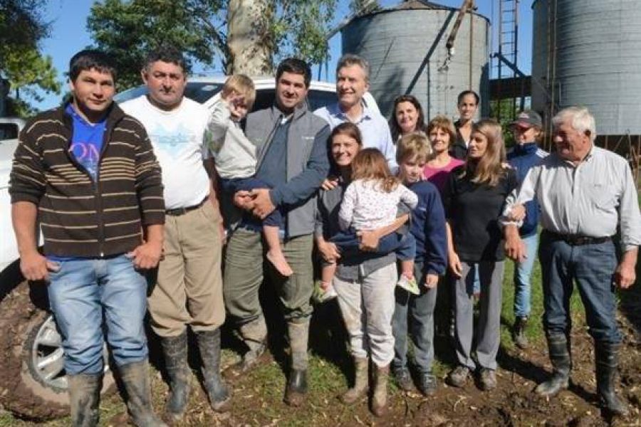 Macri en la Cuenca Lechera - Foto El Litoral