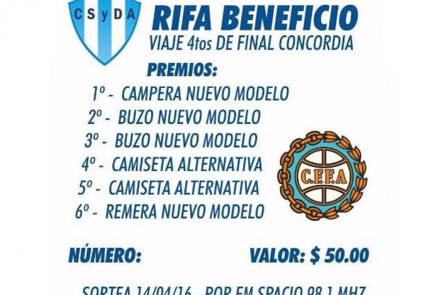 Rifa Beneficio - Imagen Prensa CSyDA
