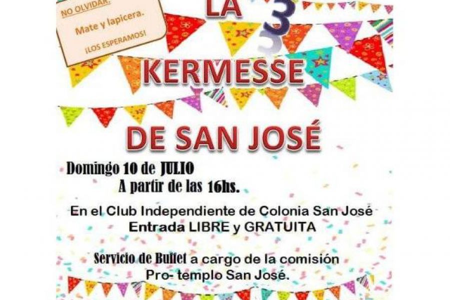 Kermesse en Colonia San Jose - Afiche