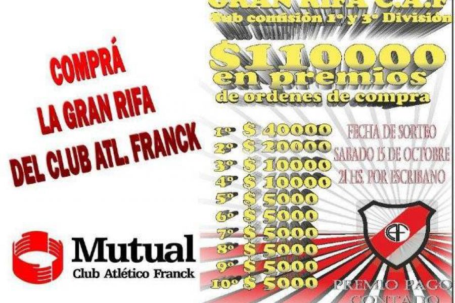 Sorteo de la Gran Rifa del Club Atlético Franck