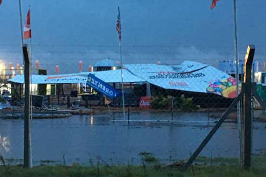 Fuerte temporal obligó a suspender las actividades en Expoagro
