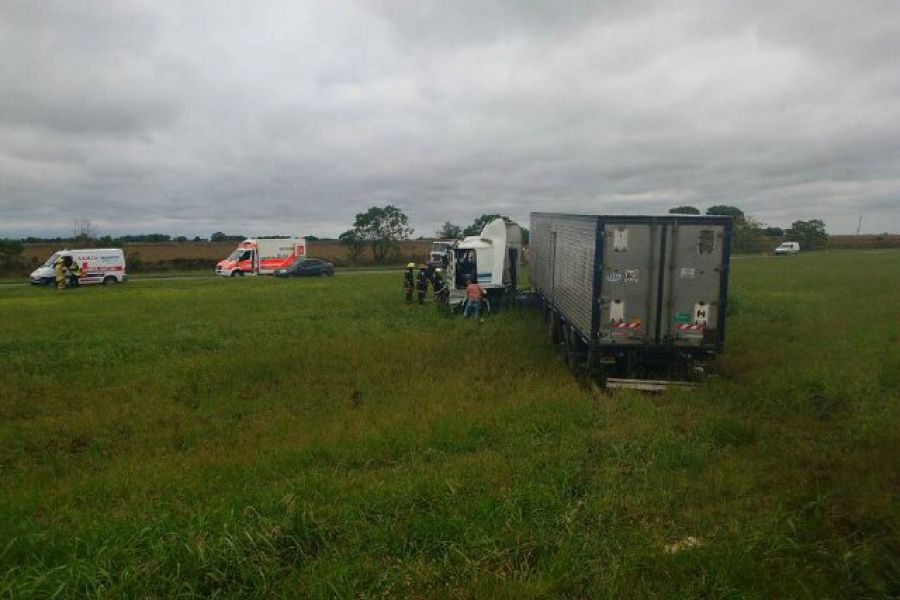 Accidente en Autovía 19 - Foto Bomberos Voluntarios