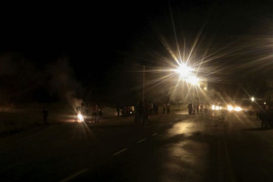 Protesta en Ruta Provincial 1 - Foto FM Latidos
