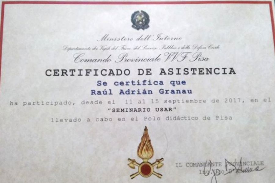 Raul Granau - Capacitacion en Italia