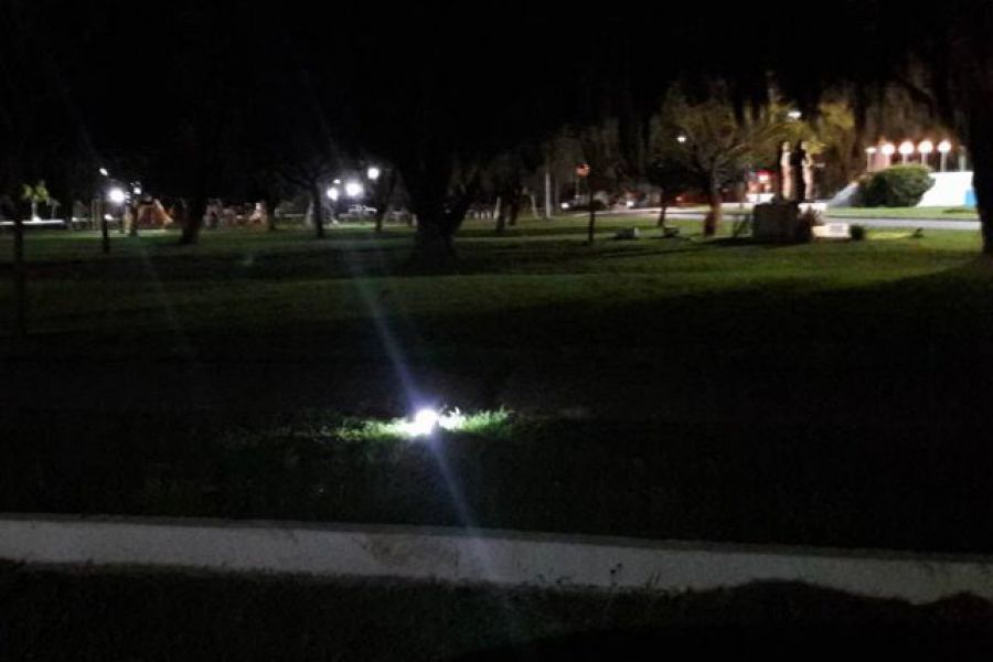 Rotura de luminarias - Foto Comuna de San Agustin