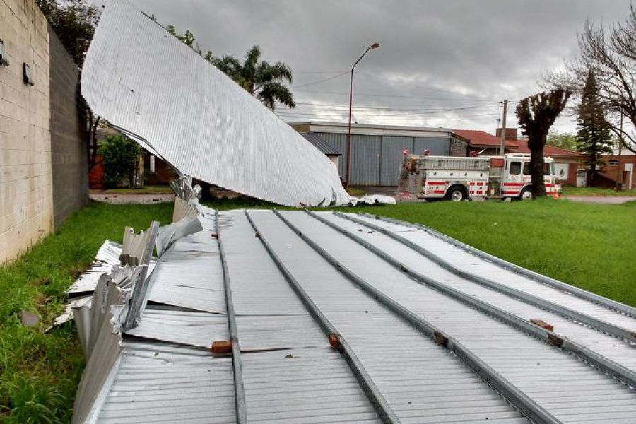 Temporal en Franck - Foto Bomberos Voluntarios