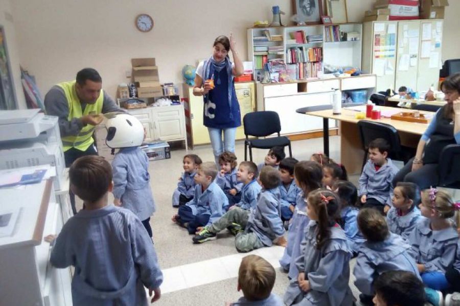 Educación vial en el Jardin - Foto Comuna de Franck