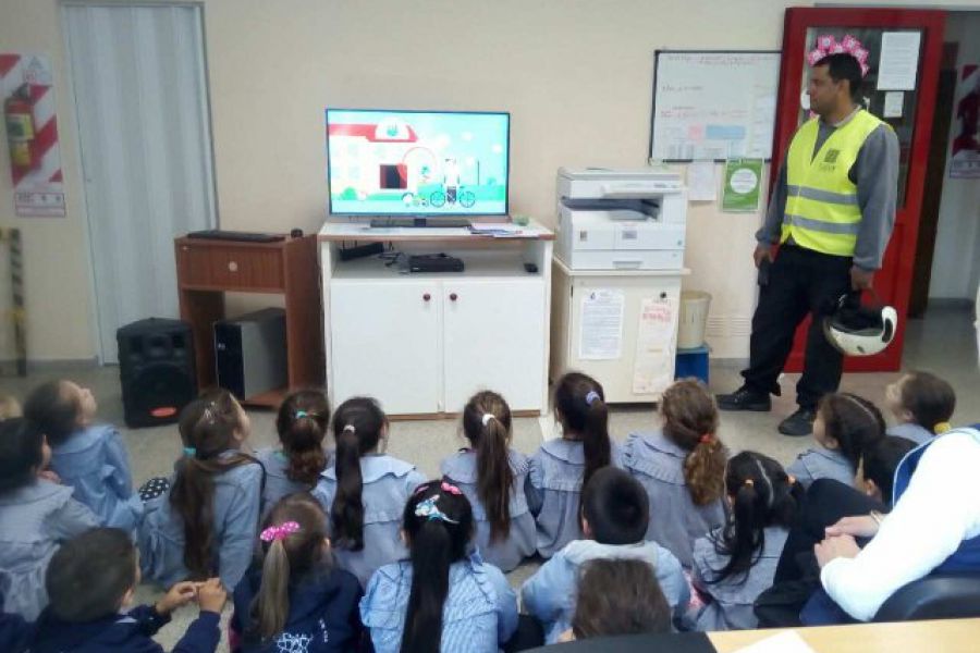 Educación vial en el Jardin - Foto Comuna de Franck