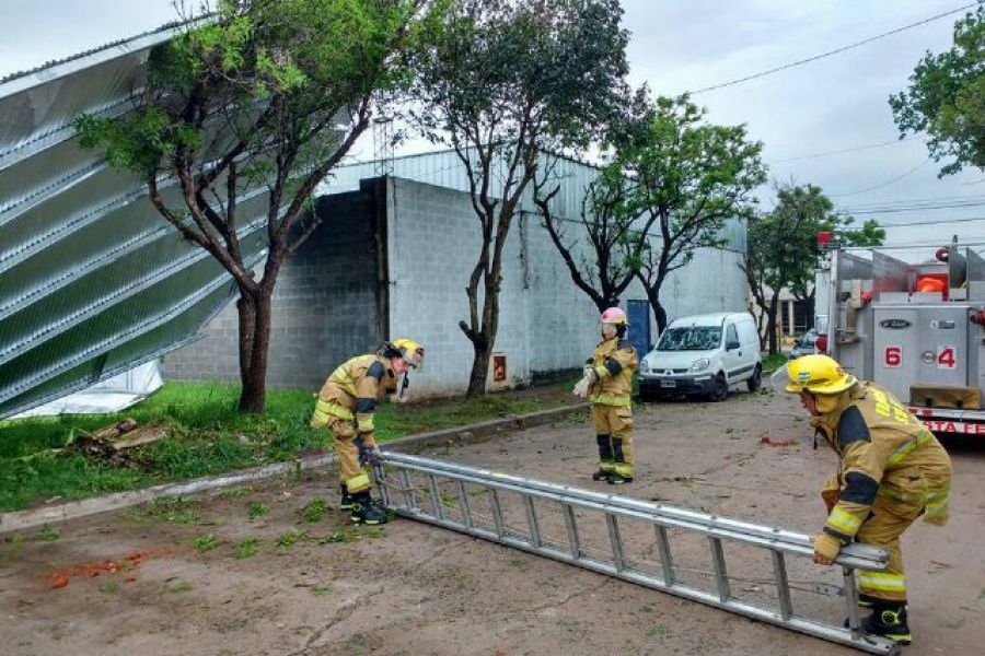 Temporal en Franck - Foto Bomberos Voluntarios