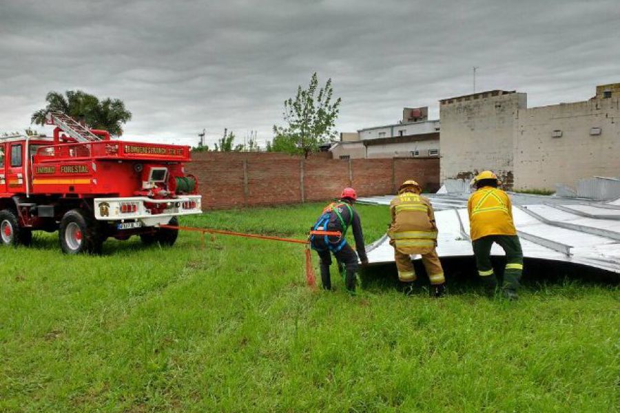 Temporal en Franck - Foto Bomberos Voluntarios