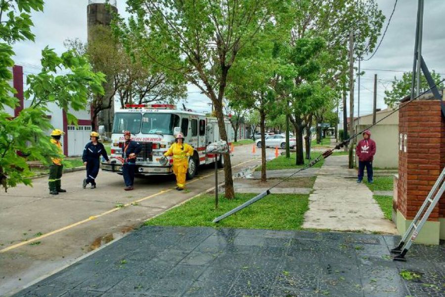 Temporal en Franck - Foto Bomberos Voluntarios