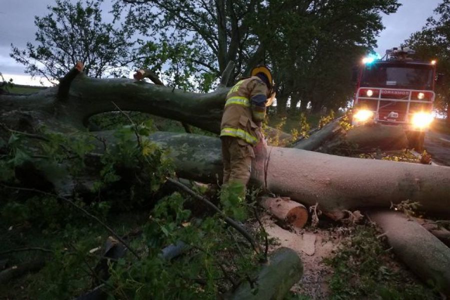 Temporal en Franck - Foto Bomberos Voluntarios