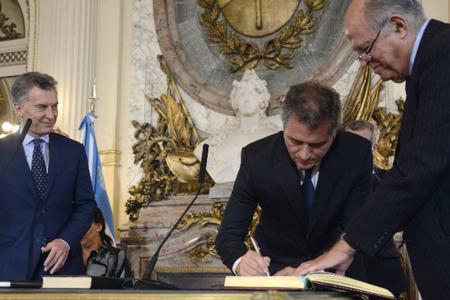 Juramento de Etchevehere con Macri - Foto AgroIndustria