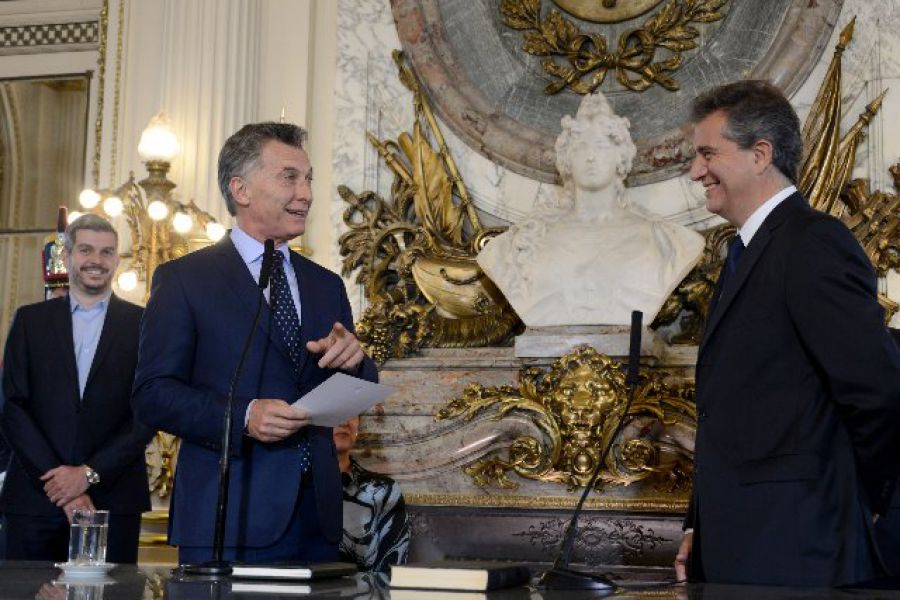 Juramento de Etchevehere con Macri - Foto AgroIndustria