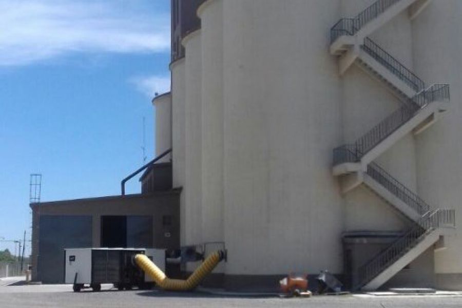 Secadora de granos en Silo