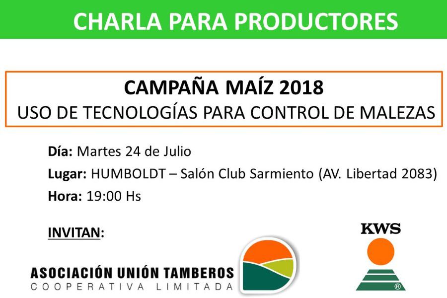 Charla de Maíz en Humboldt - Afiche