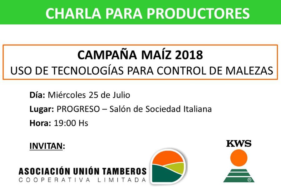 Charla de Maíz en Progreso - Afiche