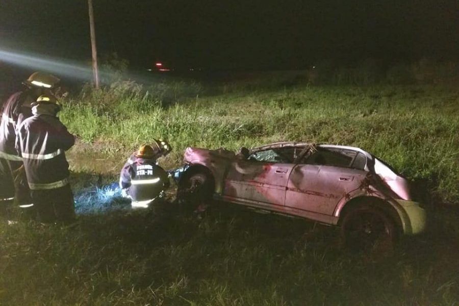 Vuelco y despiste en Autovia 19