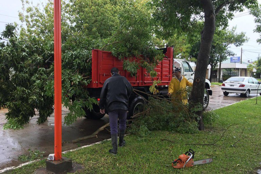 Temporal en Franck - Trabajos Comunales